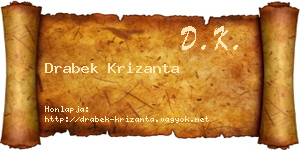Drabek Krizanta névjegykártya